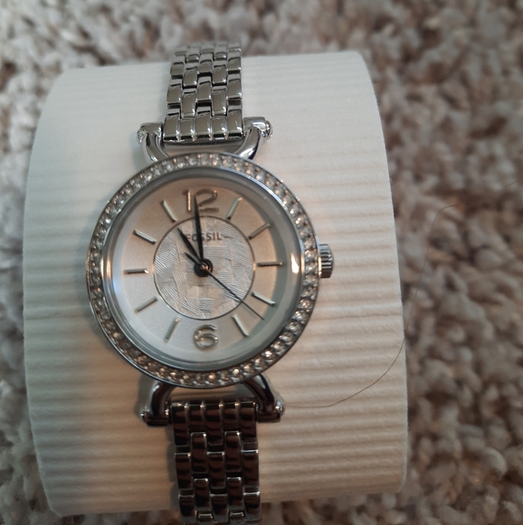 Women Fossil Riley Crystallized Glitz Watch ES3893 - Picture 3 of 8